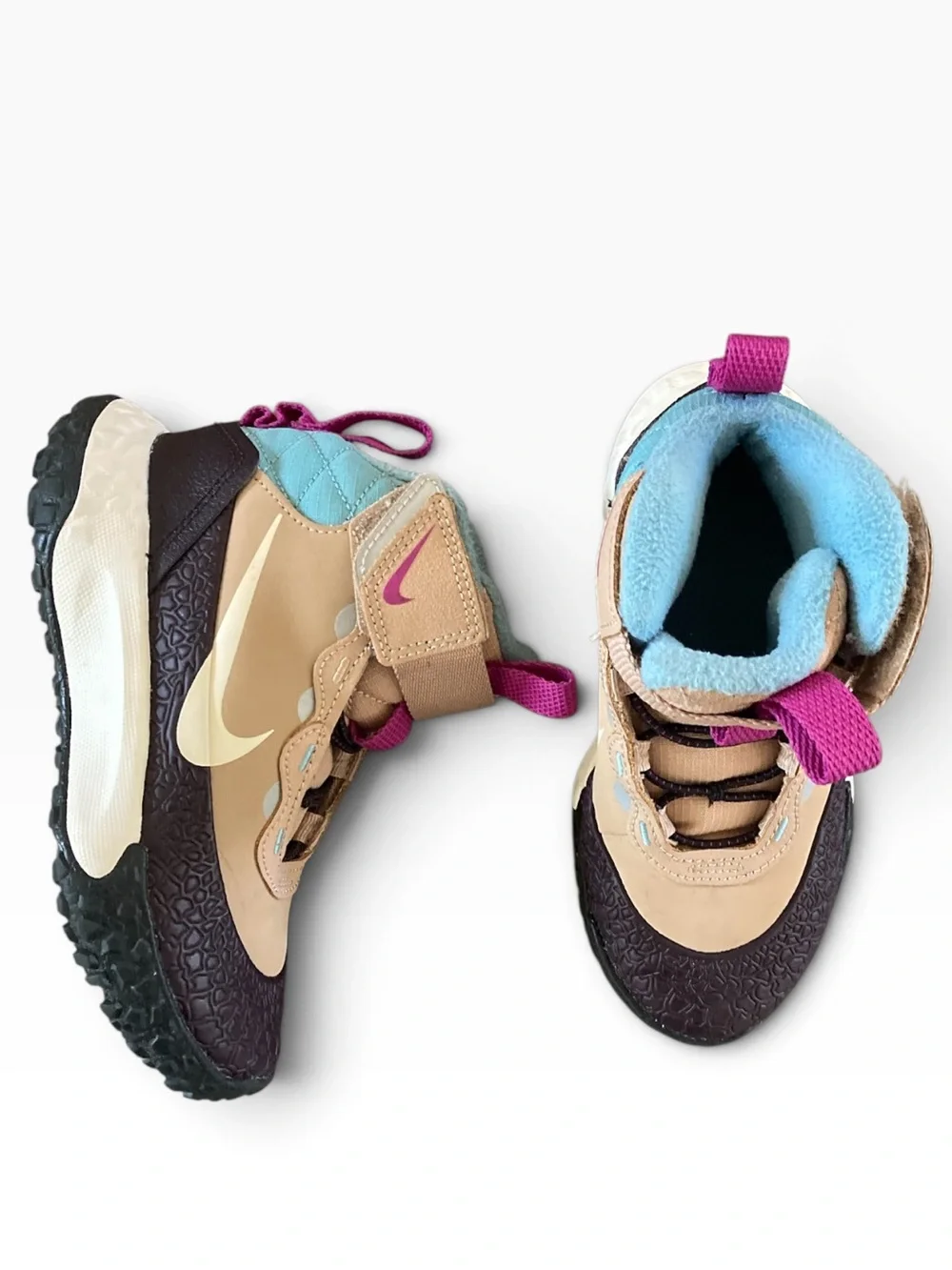 Nike Terrascout Sneaker Boots Hemp Turquoise Burgundy Kids 11C Gorpcore